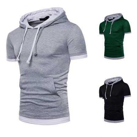 Fashion Big Size Short-sleeved Hooded T-Shirt